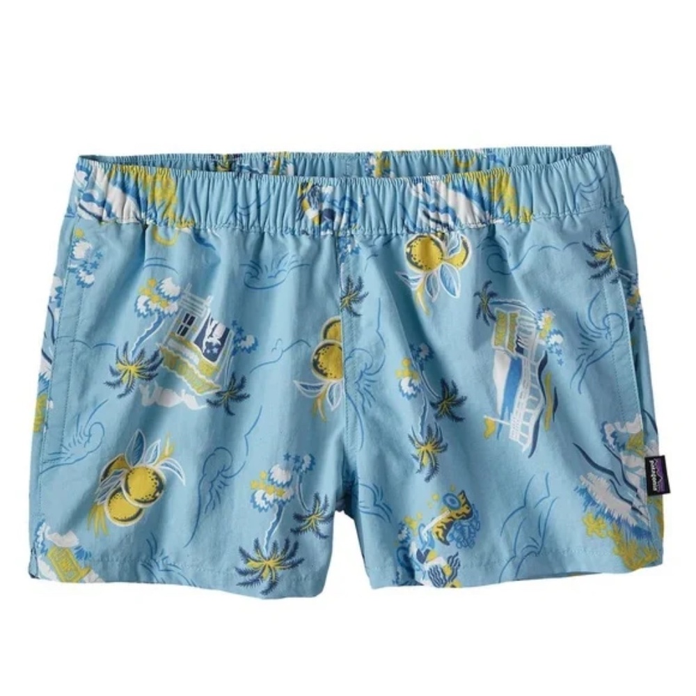 W's Barely Baggies Patagonia 2.5" Shorts (Small - Blue Print)